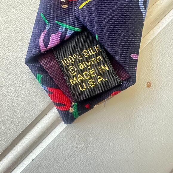 Alynn Neckwear Men's Tie "Downhill" 100% Silk 3.5" Blue Ski Skiier Snow Outdoor - Picture 5 of 6